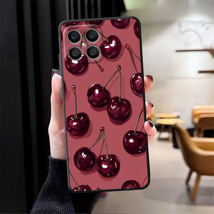 Cherry Pattern Funda Phone Cover Case for Honor Magic5Lite X7 X8 X5b 8X 90 200 400 Lite 70 X9a X6
