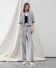 RE RHEE Washed Denim Straight Leg Pants