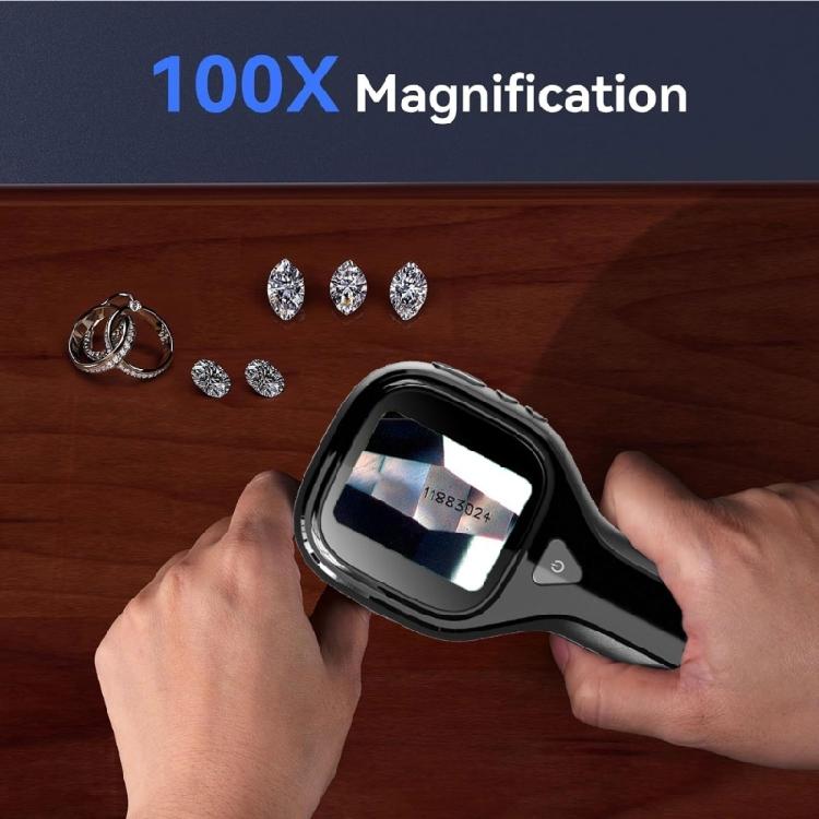 Lightweight Digital Magnifiers 2inch Display Handheld Microscope Miniature Inspection Scope for Gemstones Coin Devotee