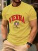 Vienna Austria Letter Local Printing Men TShirt Cotton Summer Soft Oversized Tops ONeck Short Sleeve T Shirt Casual Clothes
