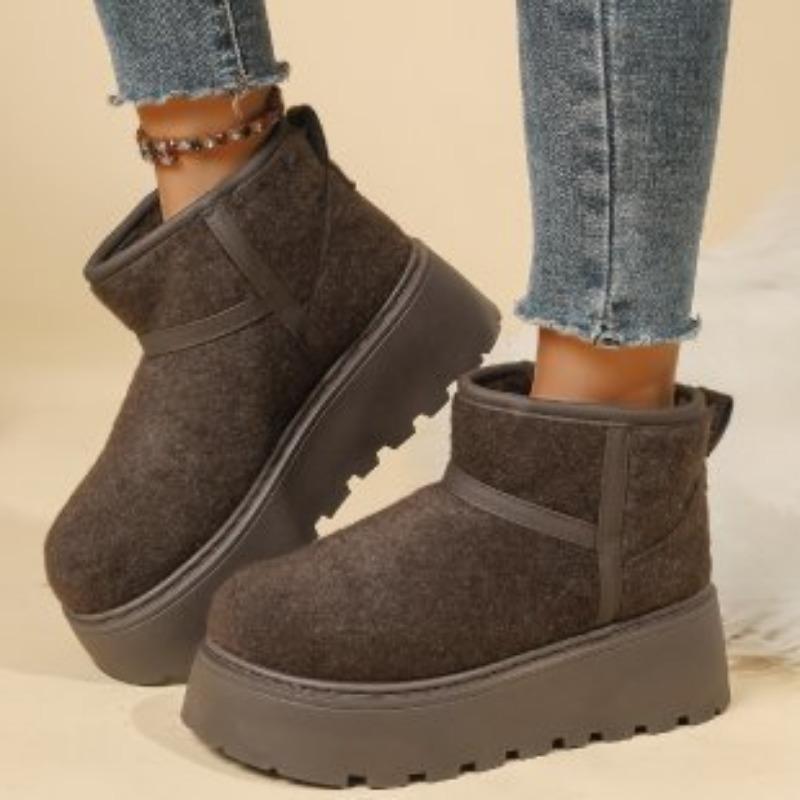 

Women s thickened warm lightweight hiking mountaineering thick soles comfortable waterproof non-slip sports and leisure snow boots cotton shoes 42 темно-коричневого