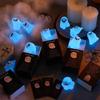 Mini Ghost Figures With Box Luminous Ghost Figurines Resin Glow in The Dark Ghost Figures Cute Positive Gift