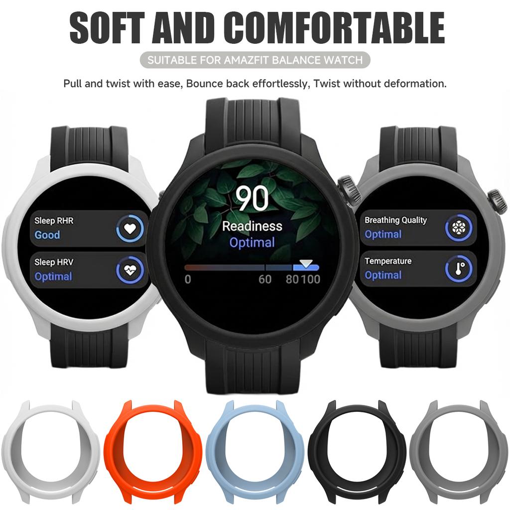 Silikonarmband+Hülle Für Amazfit Balance Verstellbares Sportarmband Smartwatch Anti-Fall Kratzfestes Armband Uhrengehäuse Set Zubehör