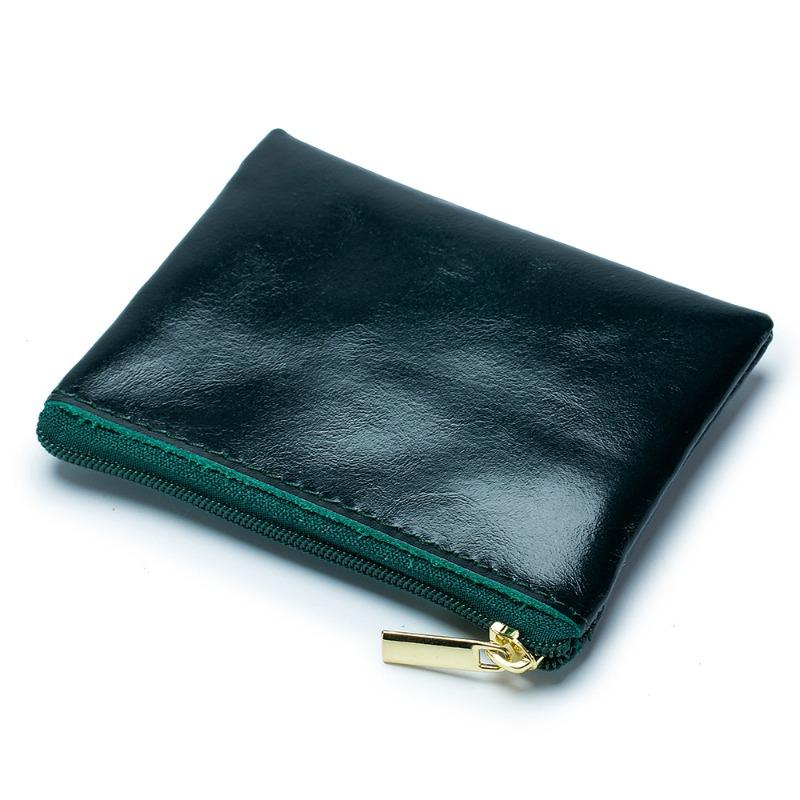 

Leather ultra-thin change bag men s, simple soft cowhide mini foreign trade key bag women s zipper coin small wallet