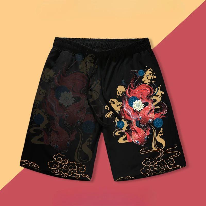 

Red Fish Koi Carp Fish Boxing Muay Thai Kickboxing Training Shorts Print Martial Art Boxer Unisex Men Women Kid Fighting Fitness Sport Gym Workout S