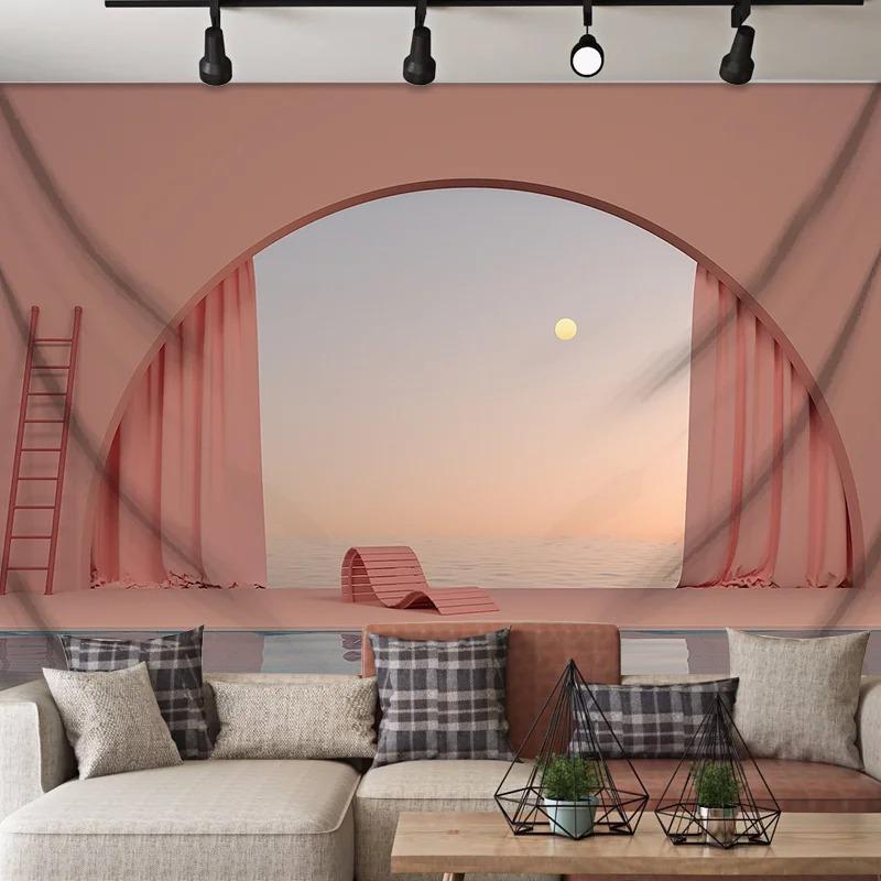 French Simple Scene Pattern Hanging Cloth Home Wall Decoration Tapestry Bedroom Living Room Tapestry