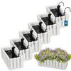 Flowerpot Balcony Box for Balustrade Terrace Flowers White 40cm 6 PCS