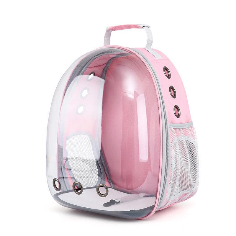 Portable Transparent Cat Backpack: Breathable, Spacious Double-Shoulder Pet Carrier