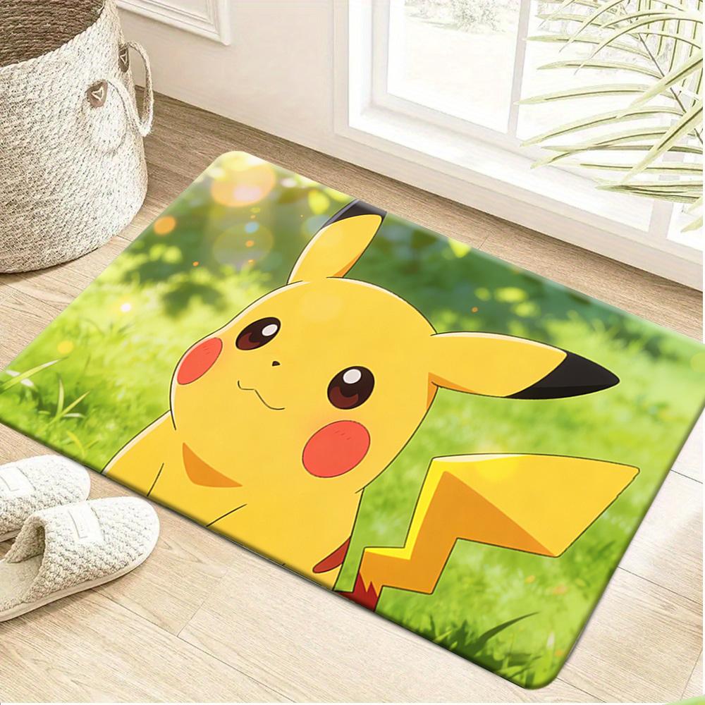 Ash Ketchum Pixel Art Dark Forest Print Doormat Non-Slip Absorbent Floor Mat for Indoor Entrance Home Decor 40x60cm