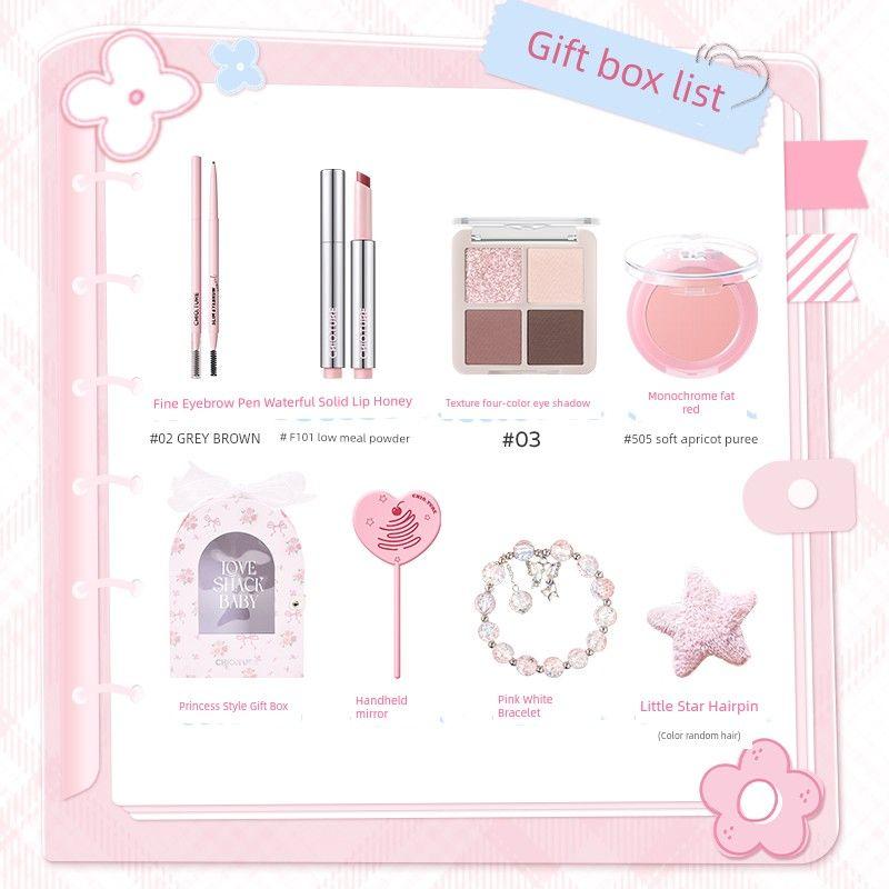

CHIOTURE Gift Box Birthday Gift Makeup Cosmetics a Whole Suit Beauty Gift for Beginners Mid-Autumn Festival Gift Princess Style Gift Box