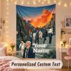 Custom Personalized Tapestry,ATEEZ Print Custom Name Text Wall Art Hanging for Bedroom