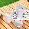 Updated Foldable Lightweight Silicone Coffee Cup Food Grade Drink Cup Mouthwash Silicone Cup for Water