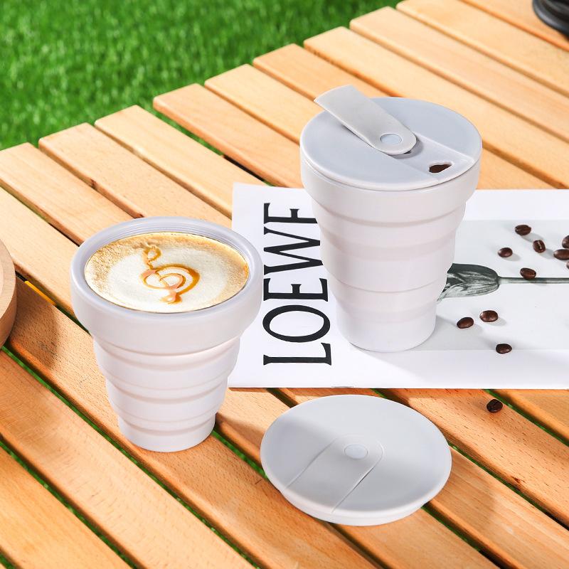 Updated Foldable Lightweight Silicone Coffee Cup Food Grade Drink Cup Mouthwash Silicone Cup for Water