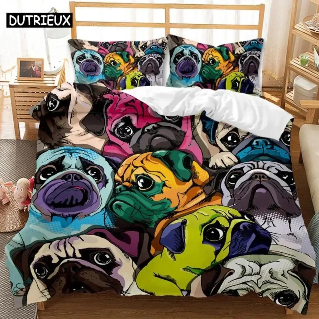 3D Dog Bedding Set For Bedroom Soft Modern Bedspreads Comefortable Kids Duvet Cover Quilt Cover And Pillowcase