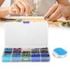 DIY Craft Round Quadrate Beads Kit Bracelet Necklaces Crafting Jewelry Making Supplies