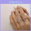 Chic Ins-style Korean Tassel Ring Crafted In White Gold Plating Perfect For Fashionable Gifting