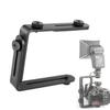 Double L-Shaped Flash & LED Photography Bracket for DSLR Cameras with Free Shipping