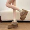Thick-soled Fluffy Shoes Cotton Shoes Velvet Snow Birkenstocks Shoes Wear Winter New Bag Head Half Slippers