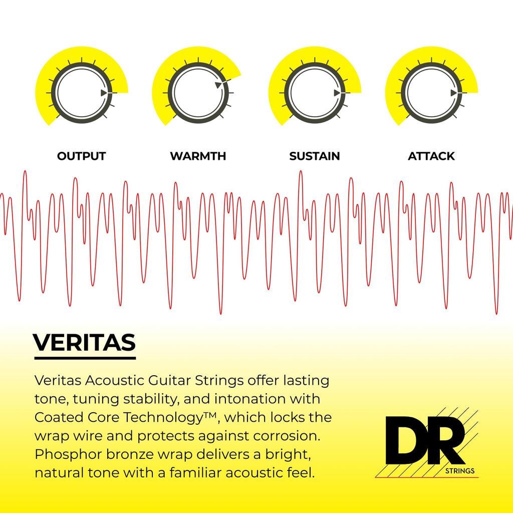 DR Strings VERITAS Phosphor Bronze Acoustic Guitar Strings .010-.048 VTA-10