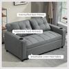 Two-Seater Pull-Out Sofa Bed - Dark Grey