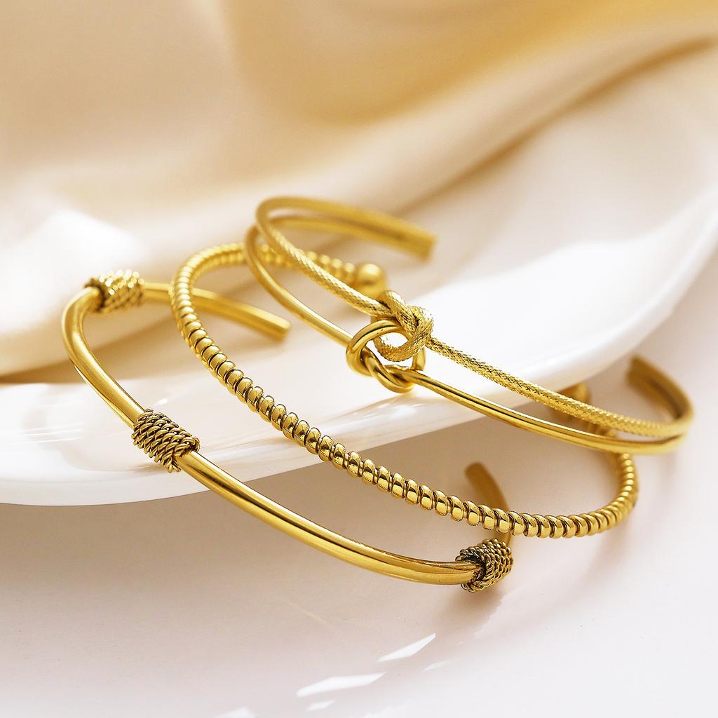 Hot Selling Mohua Series Gold Bracelet Women's High-end Twist Knot Bracelet