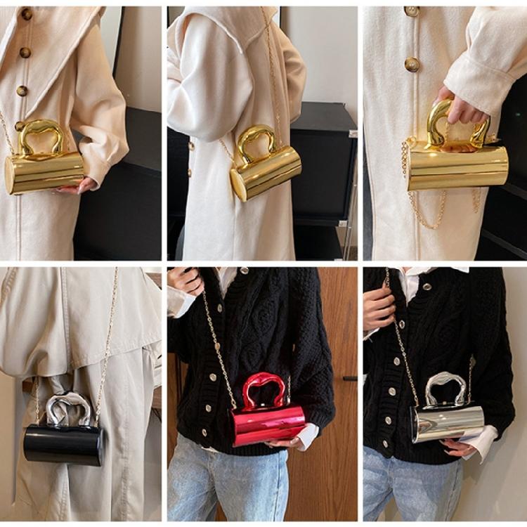 Contemporary Acrylic Cylinder Handbag Perfect for ShoppingTraveling and Dating