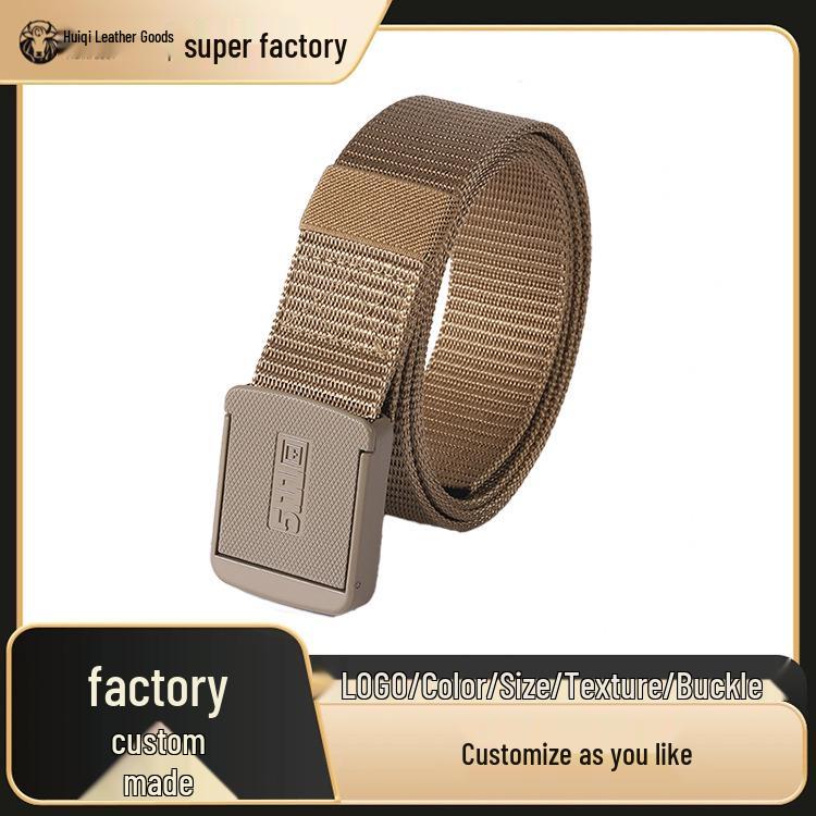 Fashion Belt with Imitation Nylon Webbing & Tank Pattern - Accessory for Clothing, Shoes, and Hats