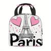 1pc, Love for Paris, Eiffel Tower Art. Printed Thermal Bag, Insulation Bag, Insulated Bag. Not for Food Contact. Suitable for Ho