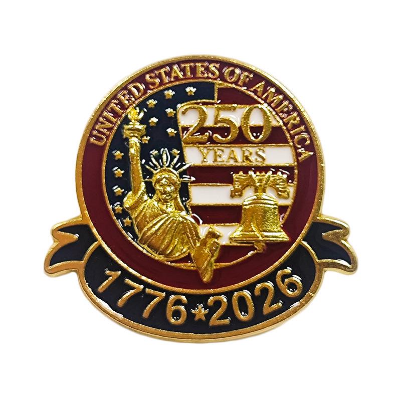 2026 USA 250th Independence Anniversary Eco-friendly Enamel Brooch Pin