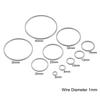 20 Stück Edelstahl Flache Lünetten Hohl Anhänger Kreise Charms Ohrringe Ringe Drahtreifen Anhänger für DIY Halskette Schmuckherstellung