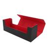Card Storage Box Multipurpose PU Leather Large Capacity Magnetic Closure Card Deck Case for 400 Cards and Above Black