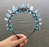 Natural Crystal Electroplating Frosted Crystal Witch Halloween Moon Crown Headband KTY