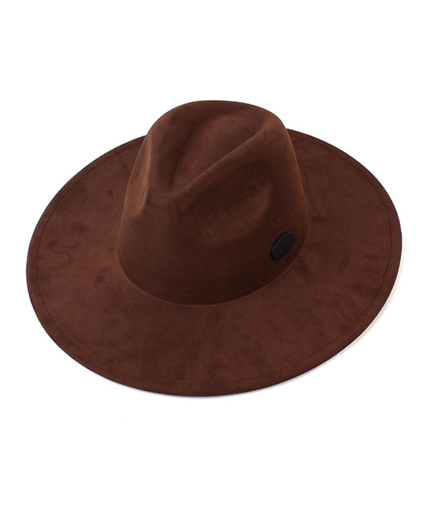 Yunibeosyeolkemiseuteuli Suede Simple Brown Fedora