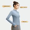 Jane Yi Club Stand-up Collar Yoga Clothing Jacket Running Cycling Sports Skinny Elastic Fitness Yoga Top Women