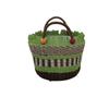 2023 Handmade Woven Straw Bucket Bag: Cute Picnic Basket with Tassel and Wood Bead Decoration