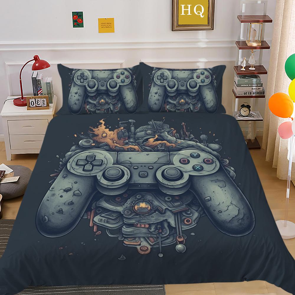 Capa de Edredom Estilo Jogo para Meninos Colchas para Casa Conjunto de Roupa de Cama Tamanho Queen Capa de Roupa de Cama da Moda Ternos de Roupa de Cama para Adolescentes