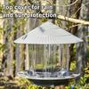 Waterproof Garden Gazebo Hanging Wild Bird Feeder Outdoor Container With Hang Rope Pet Birds Feeding House Type Bird Feeder