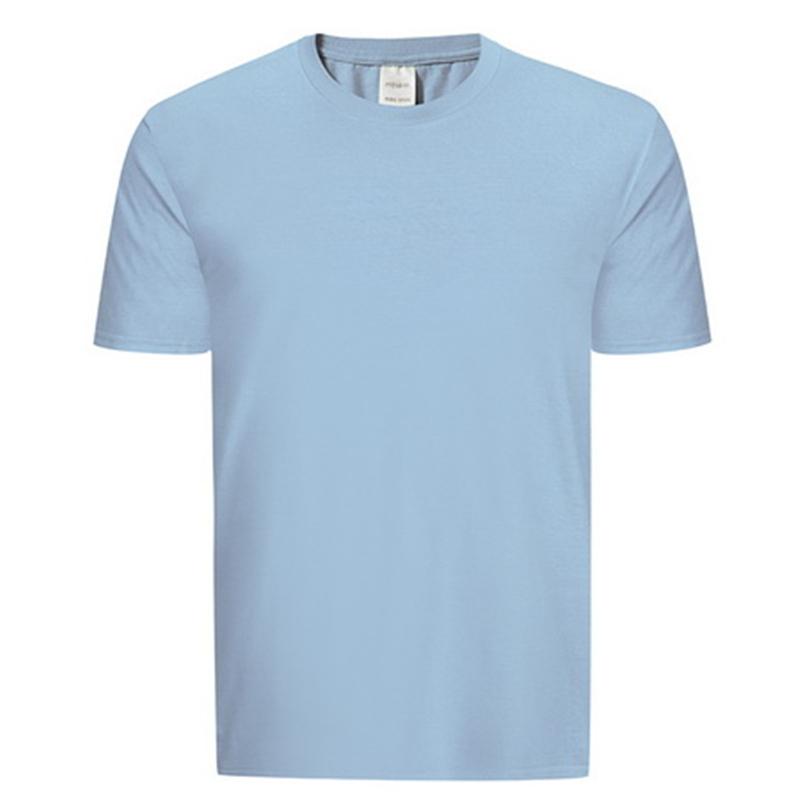 2023 Solid Cotton T-shirt Men's Fitness O-Neck Men's XS-2XL European Size T Shirt