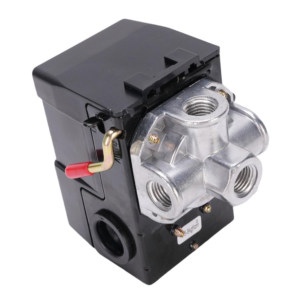 Air Compressor Pressure Switch 95 To 125 PSI 14 NPT ABS Stainless Steel Automatic Control 4 Port