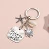 1pc Alloy Metal Keychain with Turtle, Starfish, Seashell & "Dreaming of the Sea" Charm - Nautical Theme Decorative Key Ring for Women, Birthday Gift