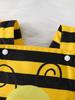 Bee-Themed Summer Romper with Peek-a-Boo Skirt & Headscarf for Newborns & Toddlers