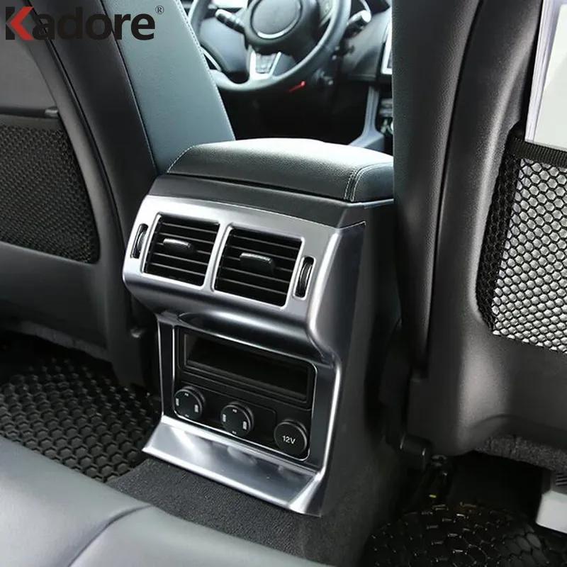 For Jaguar F-Pace 2016 2017 2018 Matte Car Armrest Box Rear Air Condition Vent Outlet Cover Trim Interior Mouldings Accessories