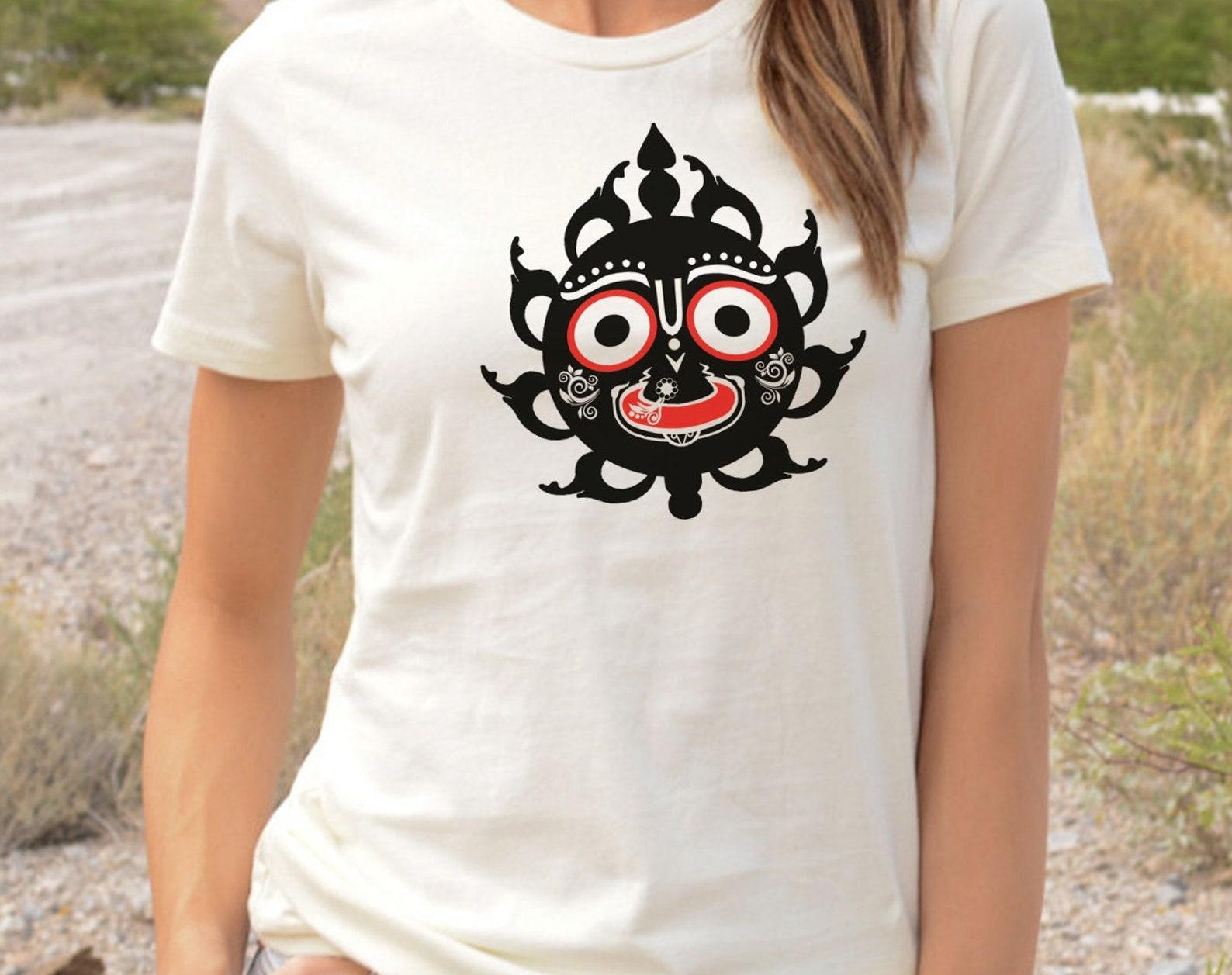 Lord Jagannath Tee Shirt, Hare Krishna T shirt, Indian God Of The Universe, Hindu Spiritual Religious T shirt, Sri Krishna Gift M