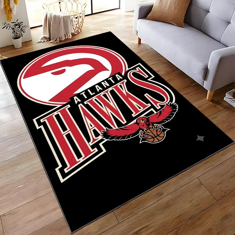 Atlanta Hawks Logo Design Rug - Non-slip Rug Suitable for Living Room and Bedroom Sofas.