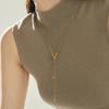 Vnox Sexy Y Necklaces for Women, Long Sweater Chain Pendant Necklaces, Gold Plated Snake Chain Collar