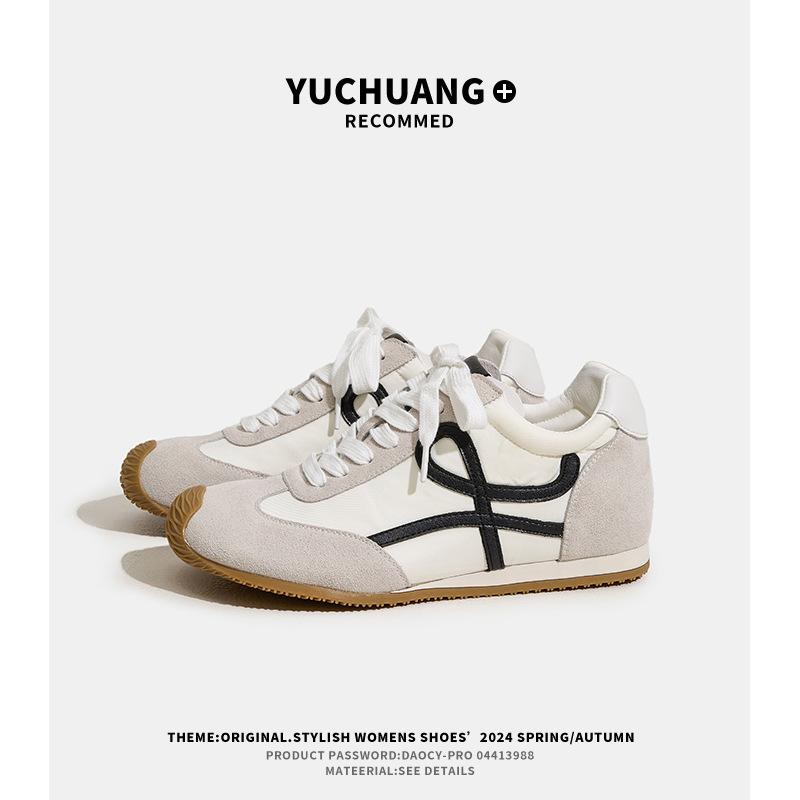 

Дышащие и приподнятые маленькие ретро кроссовки для немецких тренировок женские летние новые универсальные спортивные и для отдыха женские туфли 39 белый