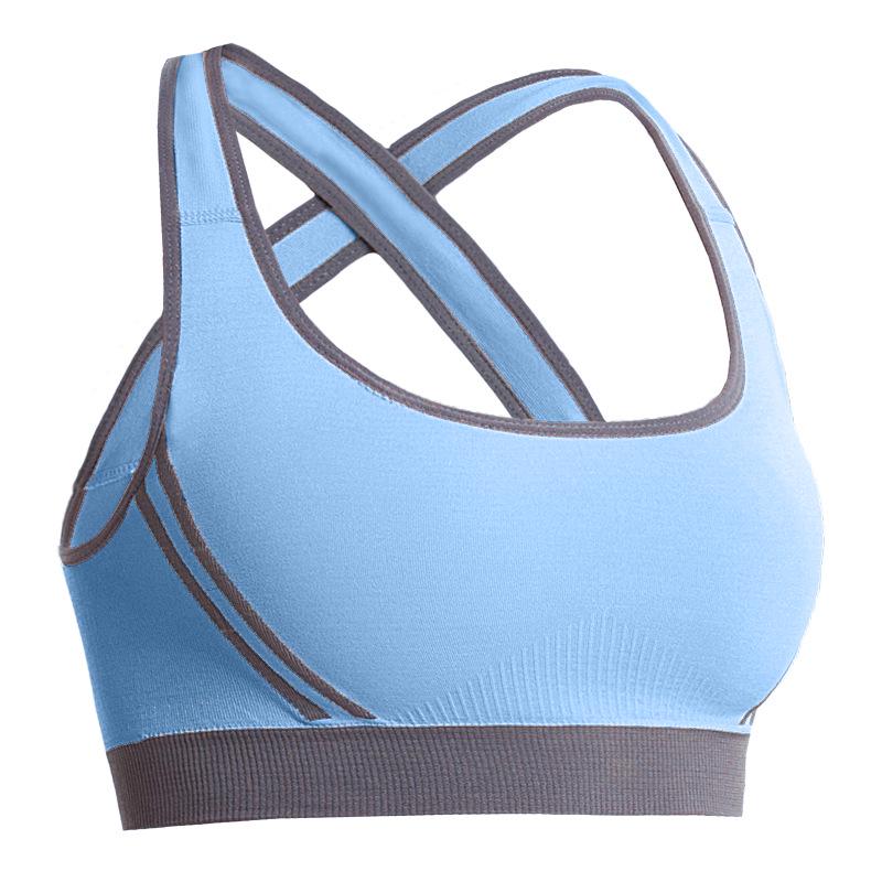 Shockproof Wirefree Cross Back Sports Bra for Running & Yoga