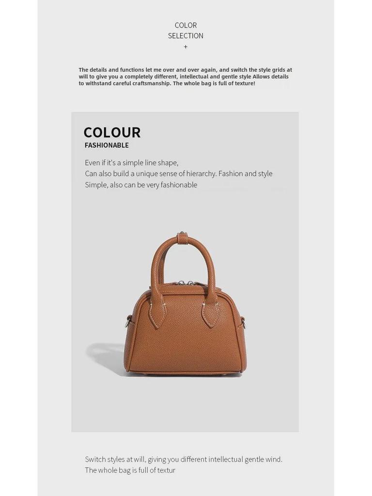 Lychee Pattern Hand-Held Crossbody Bag - 2024 Original Boston Design