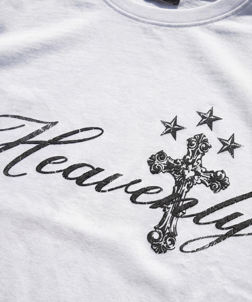 SAINTPAIN Sp Heavenly Cross Crop Short Sleeve Tee White