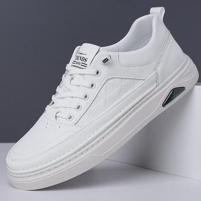 Fashion Lace Up Comfort Male Jogging Shoes Leather Handmade Men Casual Shoes Luxury Brand Mens Outdoor Flats Male High Quality Sneakers